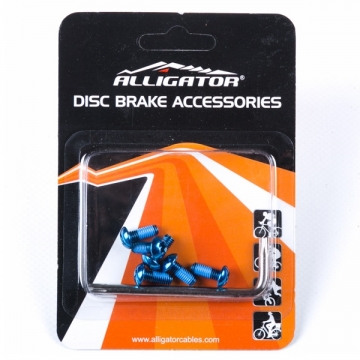 Гвинти Alligator для кріплення ротора Torx 6 шт + ключ синій