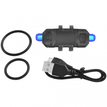 Синяя мигалка на велосипед USB, встроенный аккумулятор Li-ion