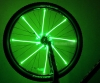 Подсветка колес велосипеда зеленого цвета