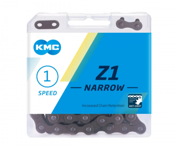Ланцюг KMC Z1 Narrow Single-speed 112 ланок коричневий+замок
